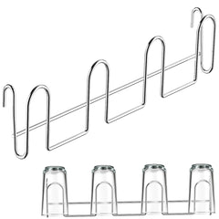 ZumenDa 12-inch cup drying rack with four hooks keeps mugs neatly organized after washing.