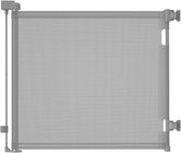 Zupetta retractable gate 55 wide for wide doorways and stairs with clear visibility