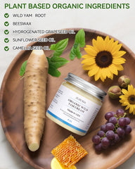 Zuzuxia Wild Yam Cream jar back label with ingredients and usage notes.