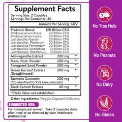 Zwllood Menopause Probiotics with 13 natural ingredients for hormonal balance