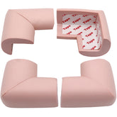 ZXUEZHENG pink table corner protector on a dresser edge, soft cushioning for toddlers.