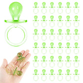 ZYFLSQ 36-piece green acrylic pacifiers for baby shower games.