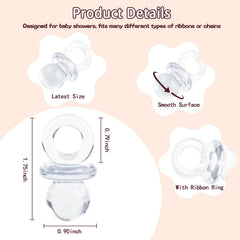 ZYFLSQ loop-pacifier design enables easy DIY ribbons for bracelets or gift bag accents.