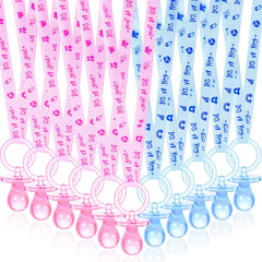 ZYFLSQ pacifier necklaces 60-pack on display for guests at a baby shower.
