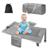 Zyphoria toddler airplane bed extended between seats for comfy rest