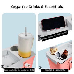 ZYTONGMAO Topper Tray with a deep cup holder keeps drinks steady on sand.