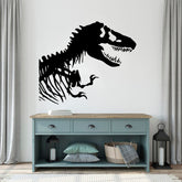 ZzMY Dinosaur wall decal T-Rex in black adds a playful focal point to a child's room.