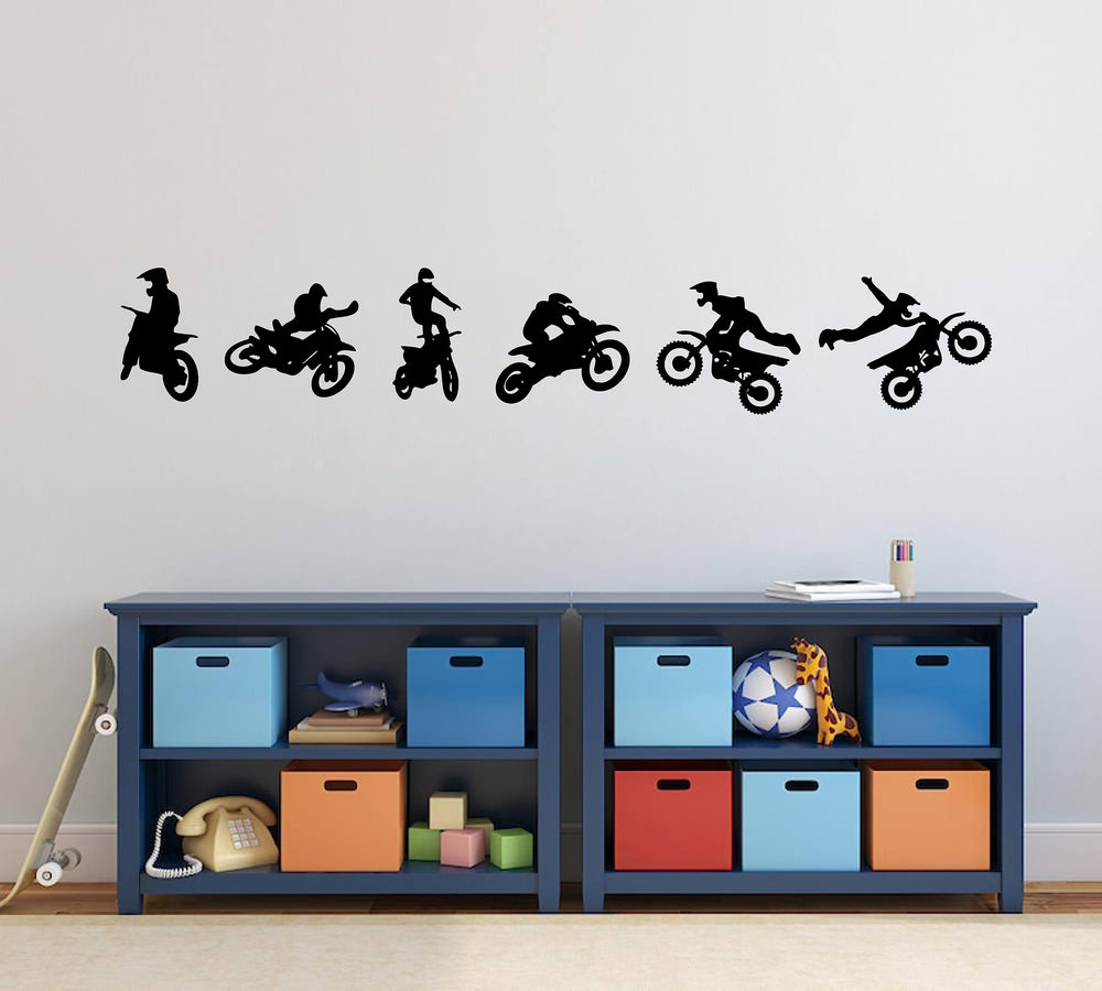 ZzMY Motox wall sticker in black, large and removable for kid’s rooms.