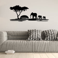 ZzMY tree and elephant wall art decor for bedrooms