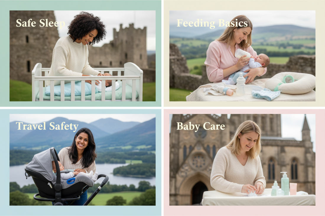 Baby essentials shopping guide for families in Carlisle and Cumbria, featuring newborn gear, maternity products, and parenting supplies available locally
