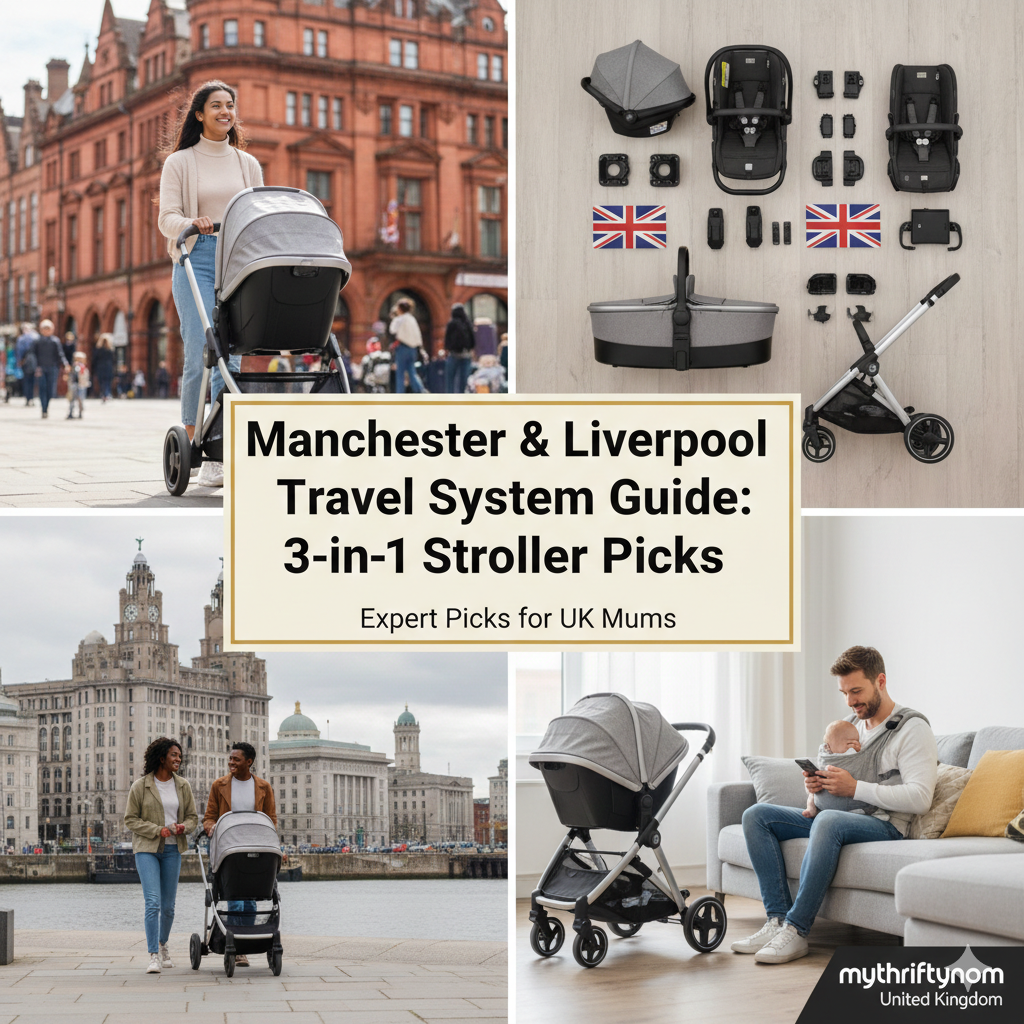 Manchester and Liverpool travel systems featuring 3-in-1 strollers, reversible seat prams and weather-ready pushchairs for North West families