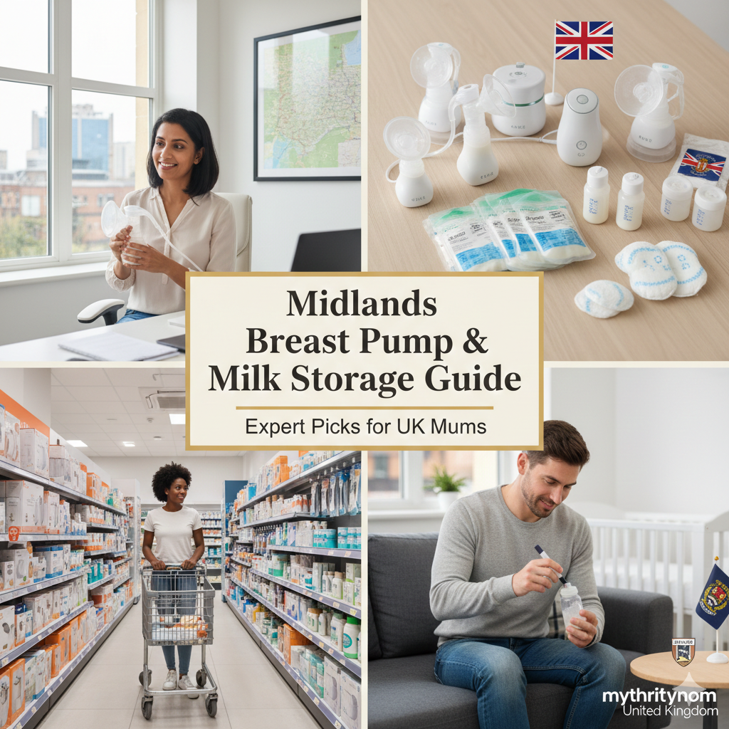  Midlands breast pump and milk storage guide featuring nursing pumps, breastfeeding storage bags, insulated coolers and feeding station essentials