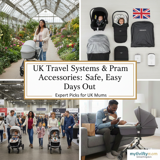 UK travel systems and pram accessories including 3-in-1 strollers, car seat compatible pushchairs, seat liners and travel comfort items