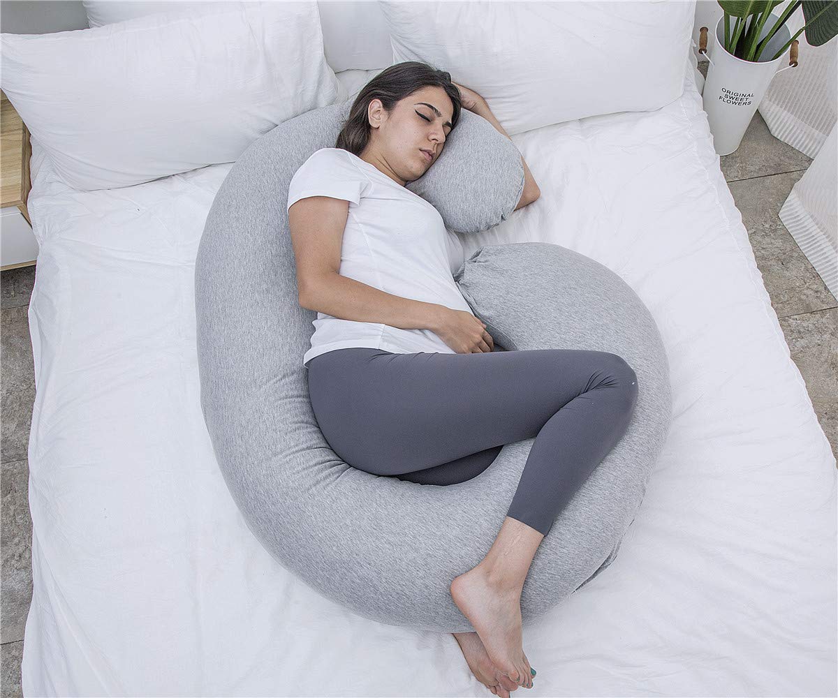 1 MIDDLE ONE pregnancy pillow adjustable fill with inner zipper for personalized height