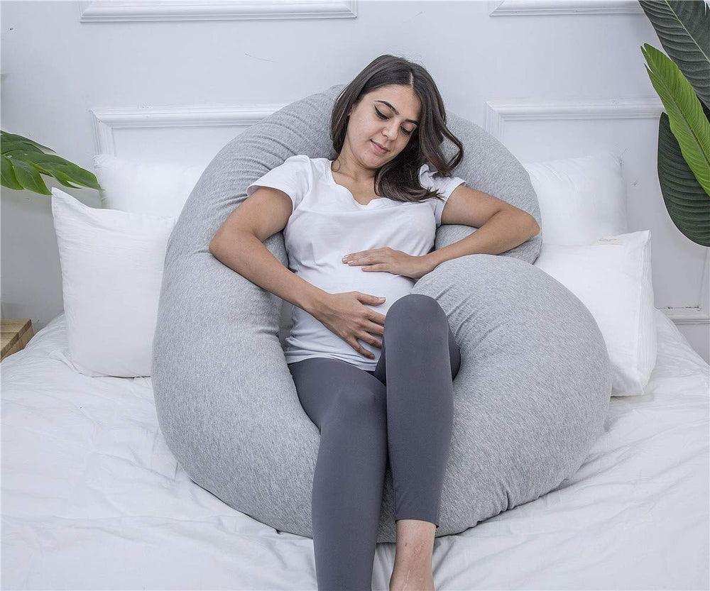 1 MIDDLE ONE pregnancy pillow durable high-density stuffing stays fluffy over time