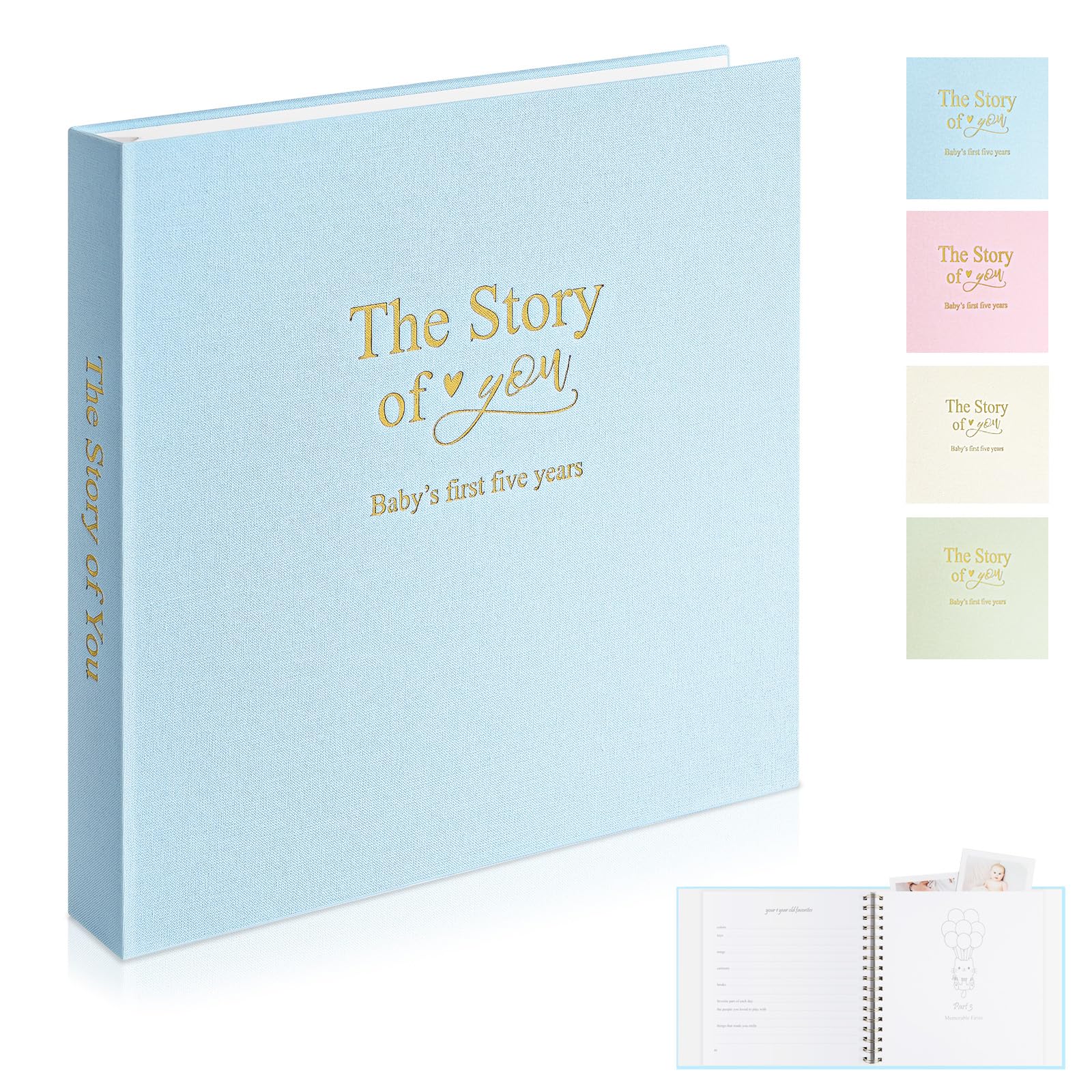 1DOT2 Timeless First 5 Years cover in luxury linen for a lasting keepsake