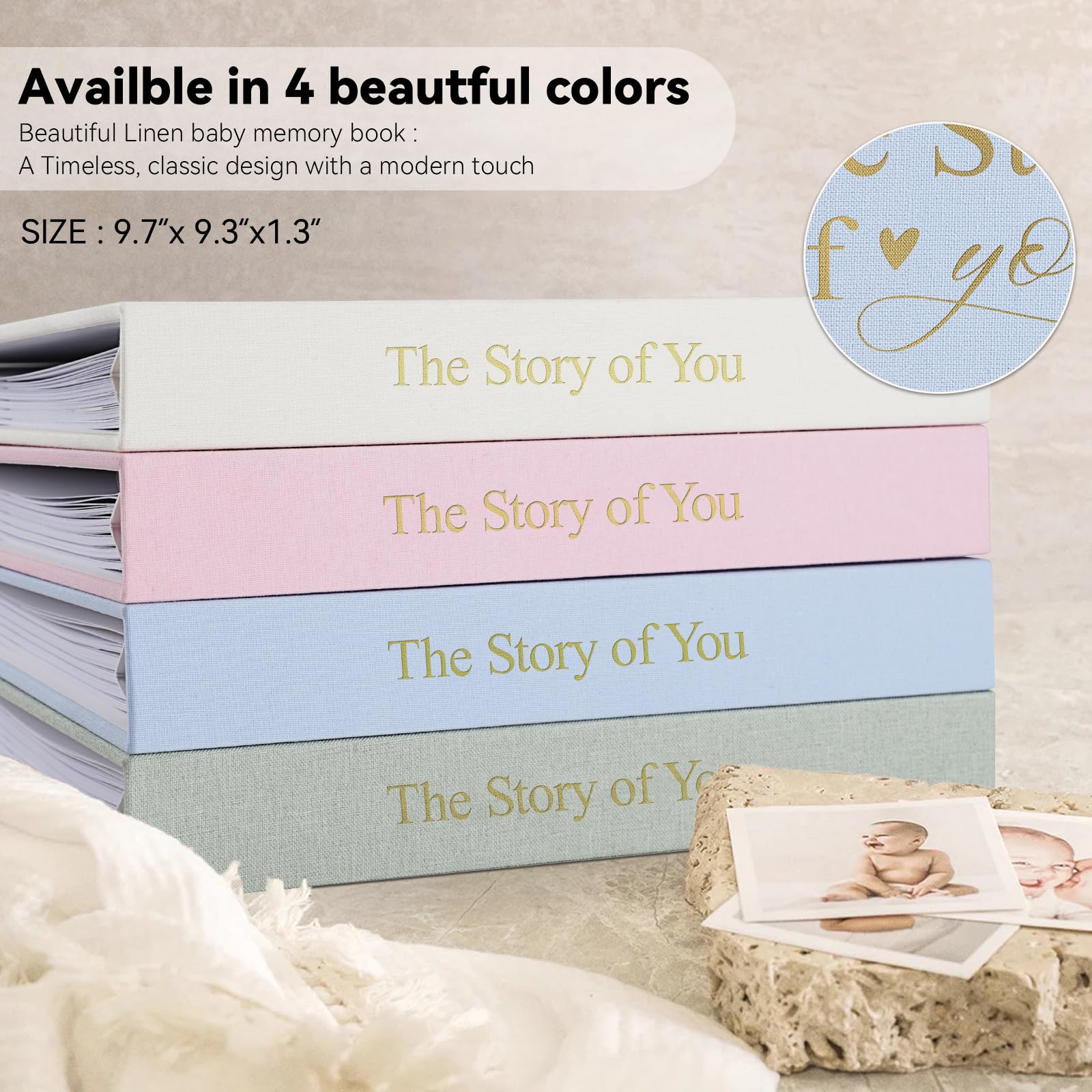 1DOT2 gold stamped embossing adds premium look to this keepsake
