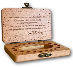 Twenty Moments of Tooth beech box for durable, organized storage of baby teeth.