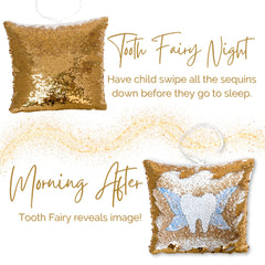 20 Moments of Tooth pillow kit features reversible sequins that change color when brushed.