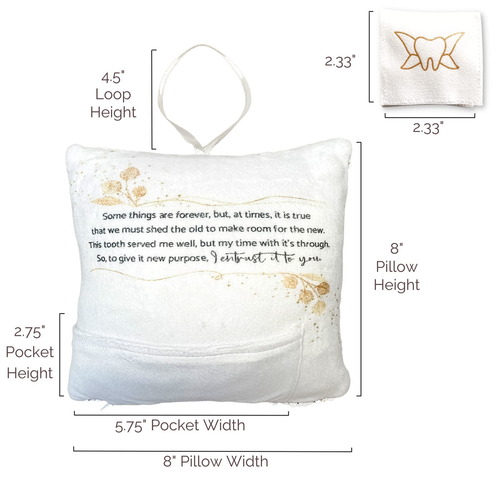 20 Moments of Tooth pillow includes a tooth pouch for safe tooth storage.