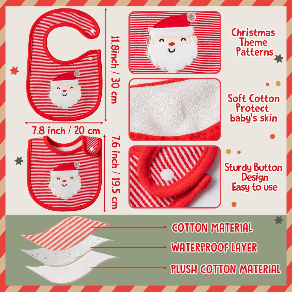 2ooya baby bib with resin buttons adds festive charm to daily wear.
