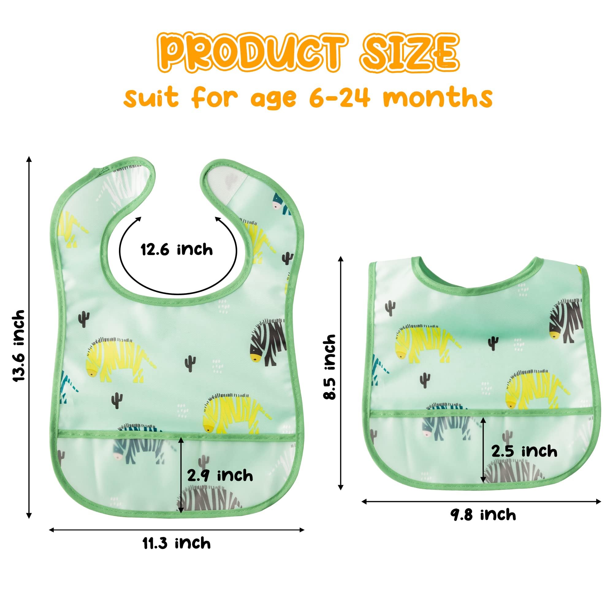 2ooya bibs fox pattern; comfortable cotton back, waterproof front.