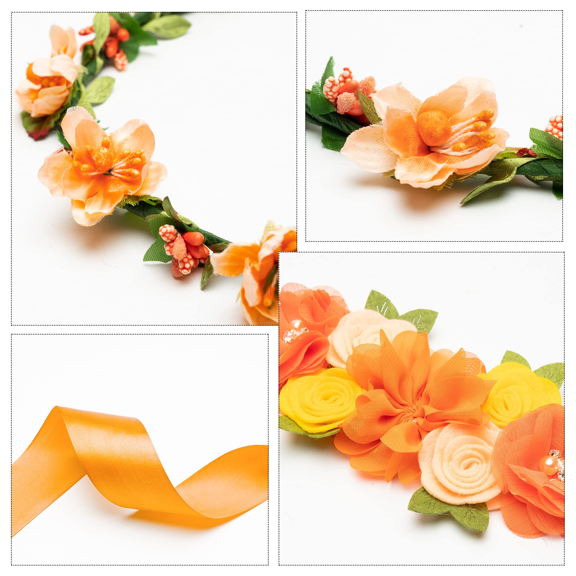 2ooya orange leaf plum wreath headdress adds festive flair