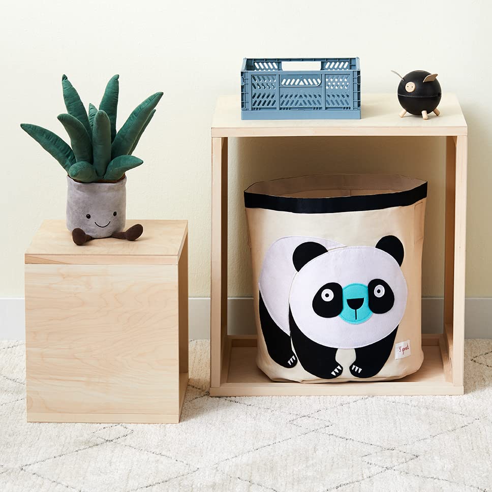 3 Sprouts cotton canvas toy bin blends durability with playful nursery style.