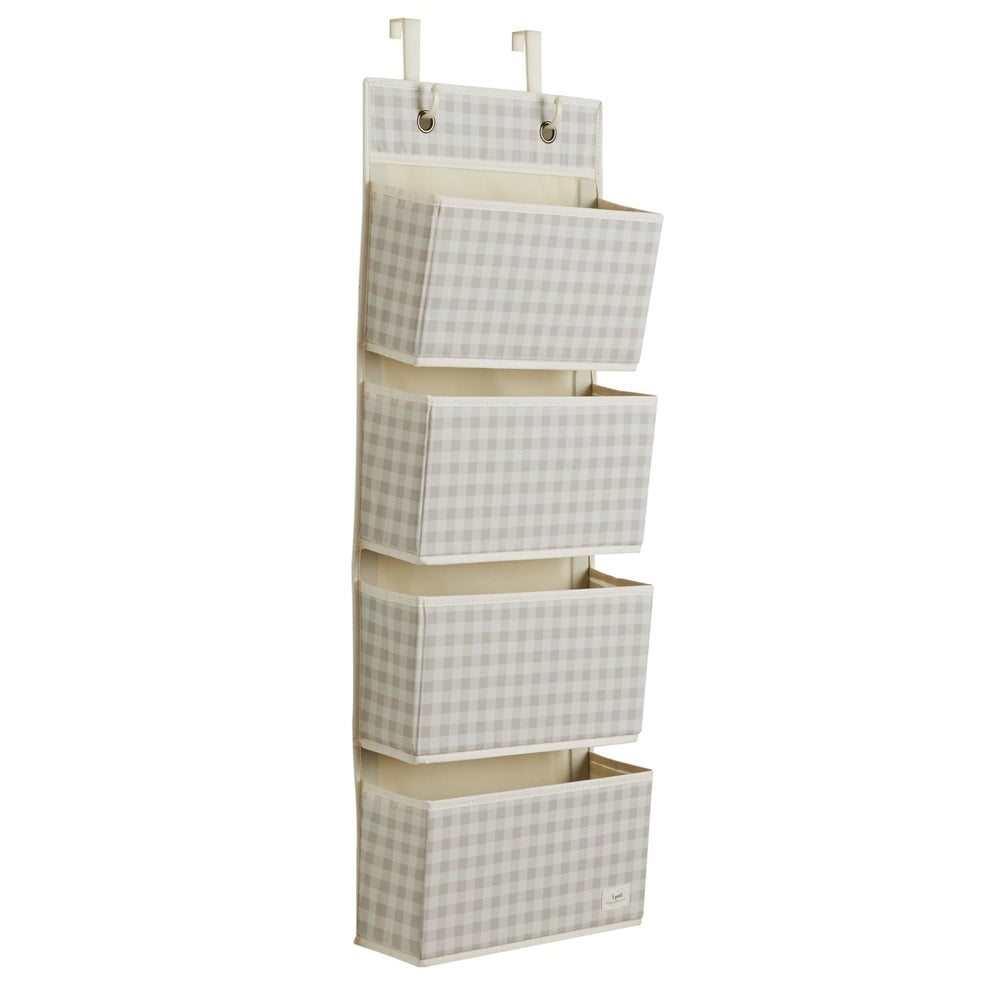 3 Sprouts diaper and toy storage in action for quick routines.
