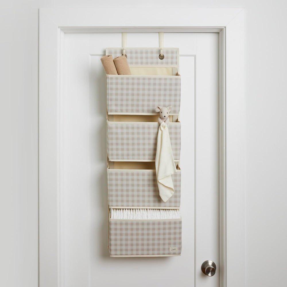 3 Sprouts easy-clean nursery organizer with wipeable surface.