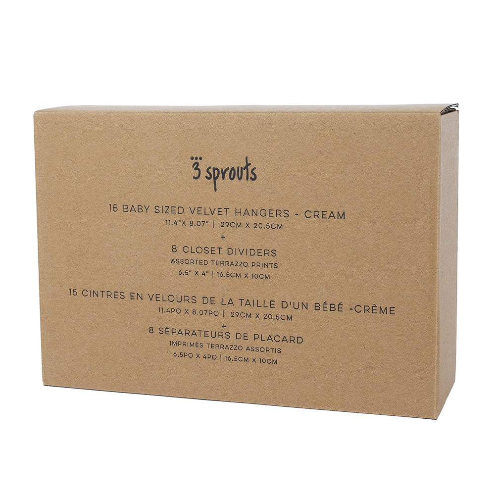 3 Sprouts baby closet organizer aids quick outfit selection.