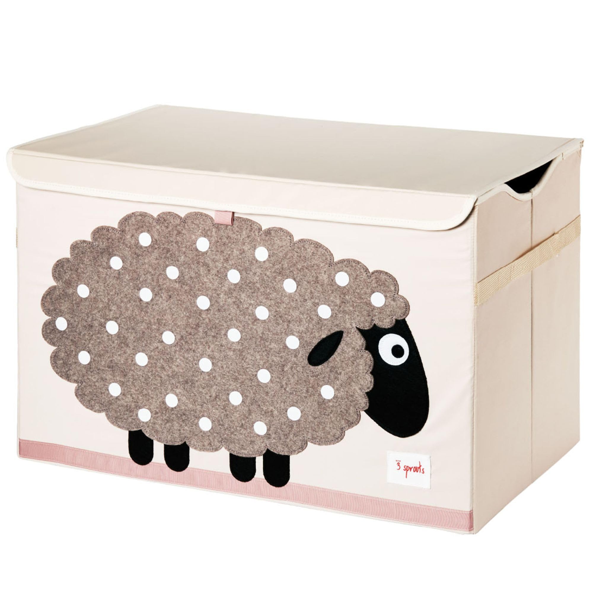 3 Sprouts large toy chest with lid keeps playroom tidy and toys out of sight.