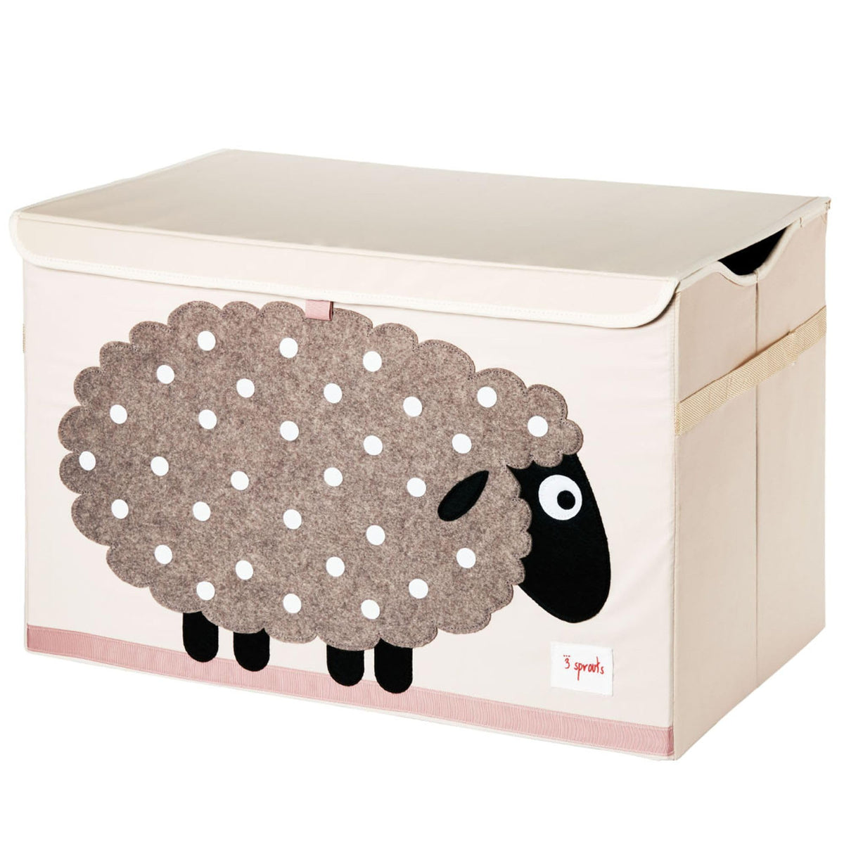 3 Sprouts large toy chest with lid keeps playroom tidy and toys out of sight.