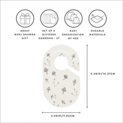 3 Sprouts Mushroom Dividers 3-6 months label helps organize baby wardrobe.