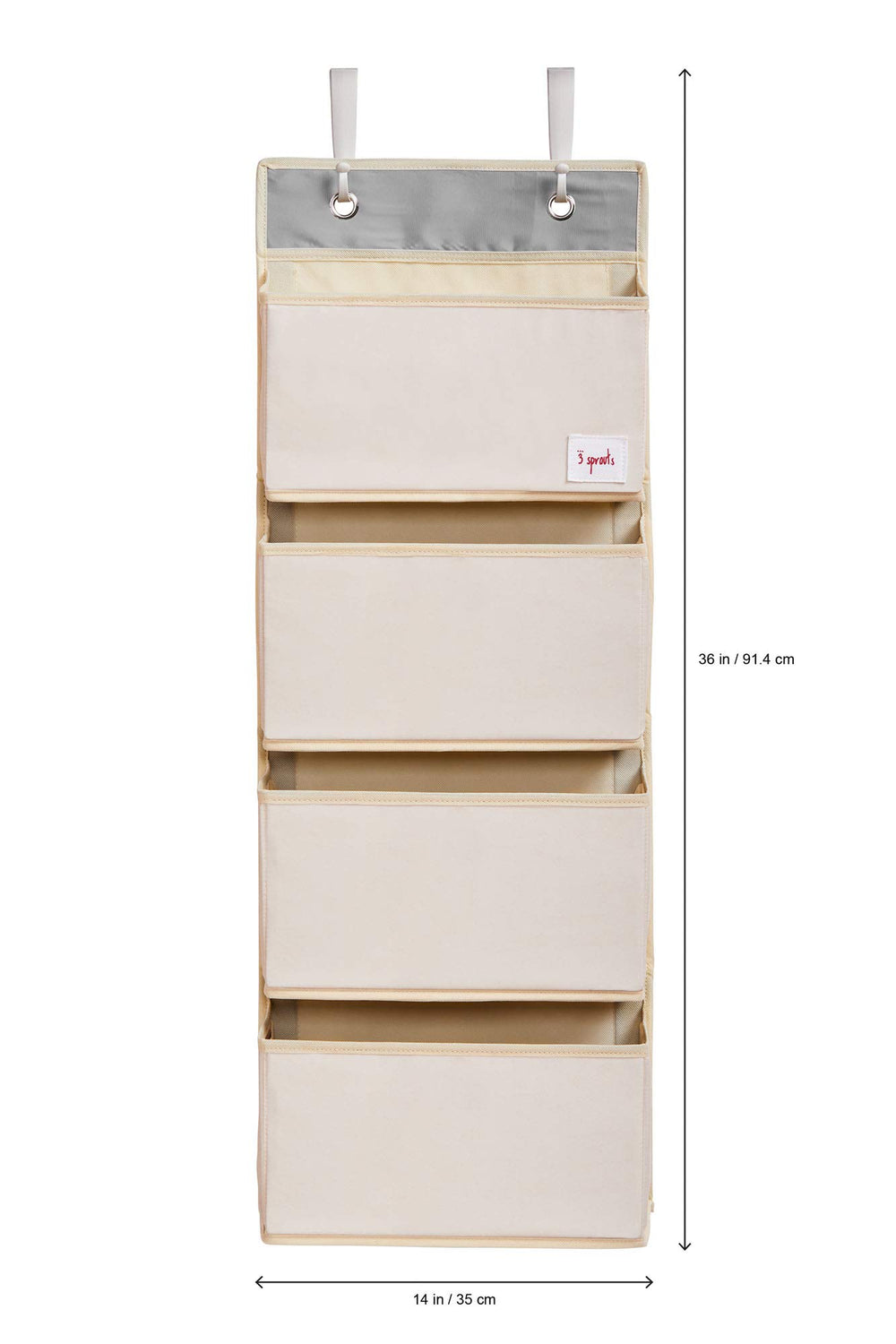 3 Sprouts nursery decor storage features a playful giraffe design and practical organization.