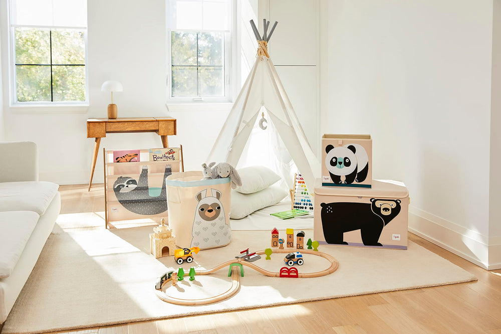 3 Sprouts panda storage basket suits nursery and playroom organization.