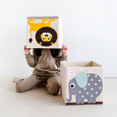 3 Sprouts toy box made of soft polyester with durable safety-tested materials.