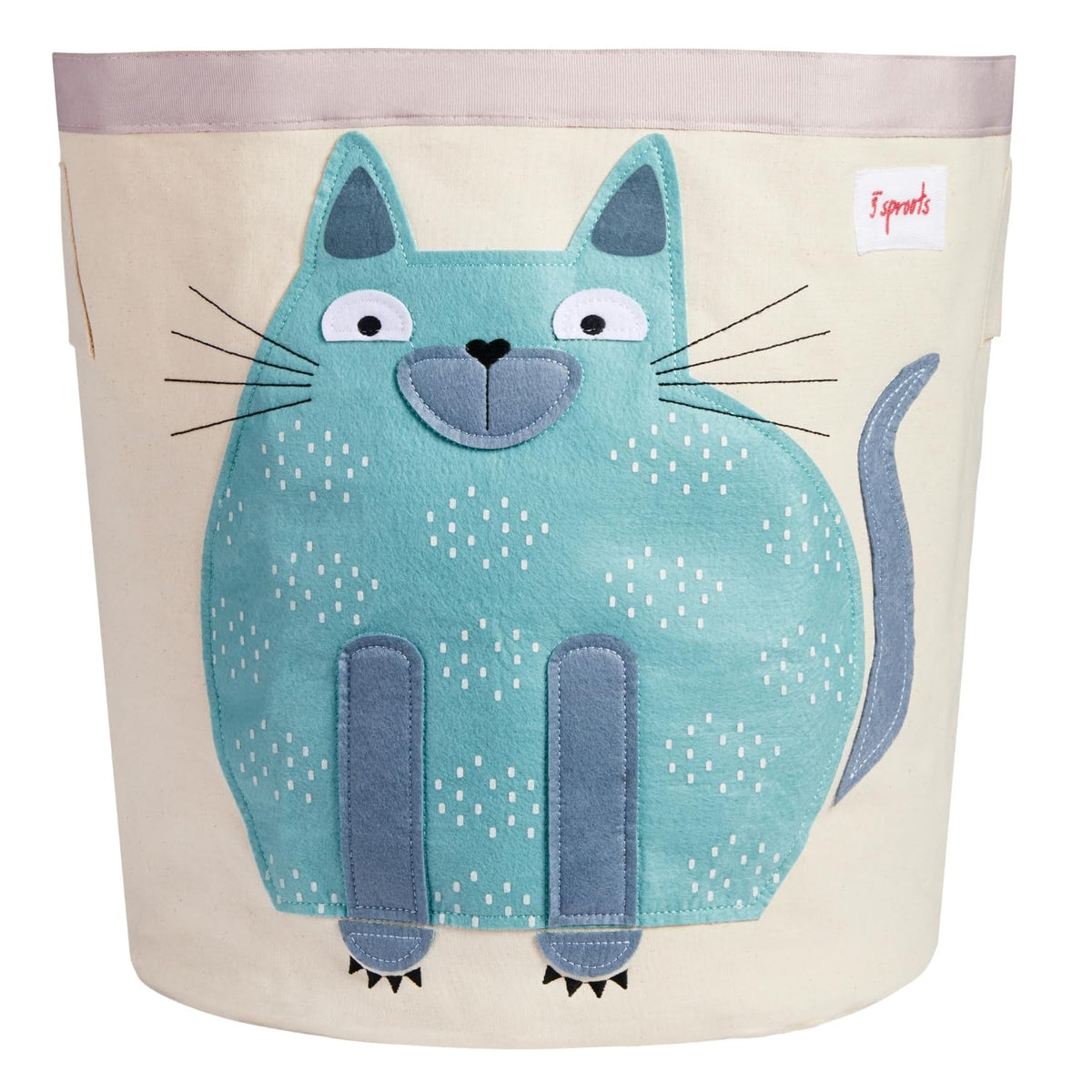 The 3 Sprouts large toy storage basket with handles keeps toys organized and accessible.