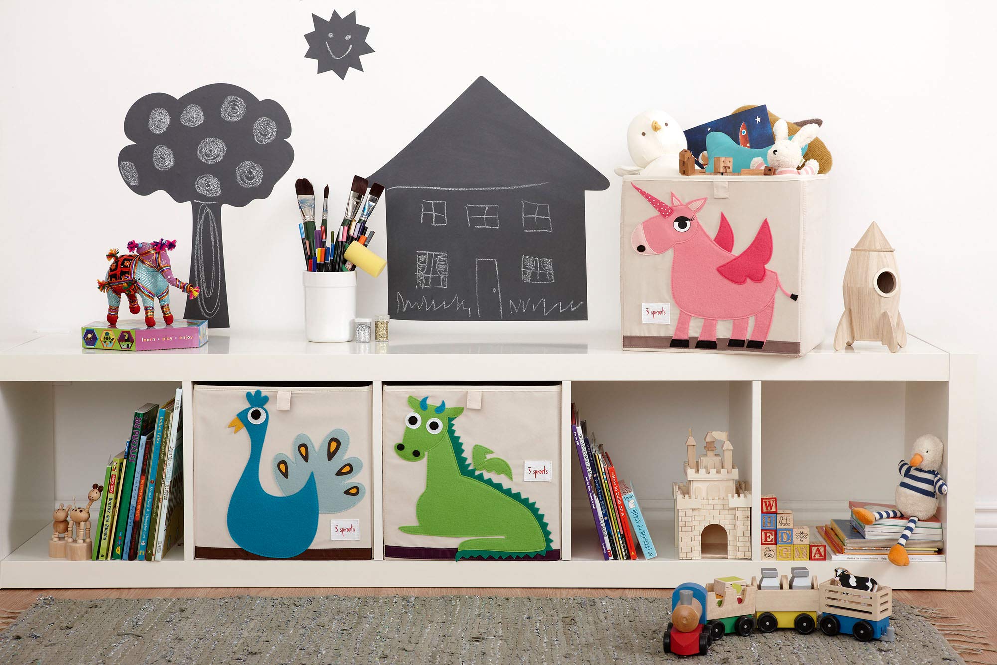 3 Sprouts toy storage cube durable polyester for daily use