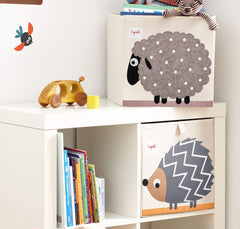3 Sprouts toy storage cube handles enable quick access for kids.