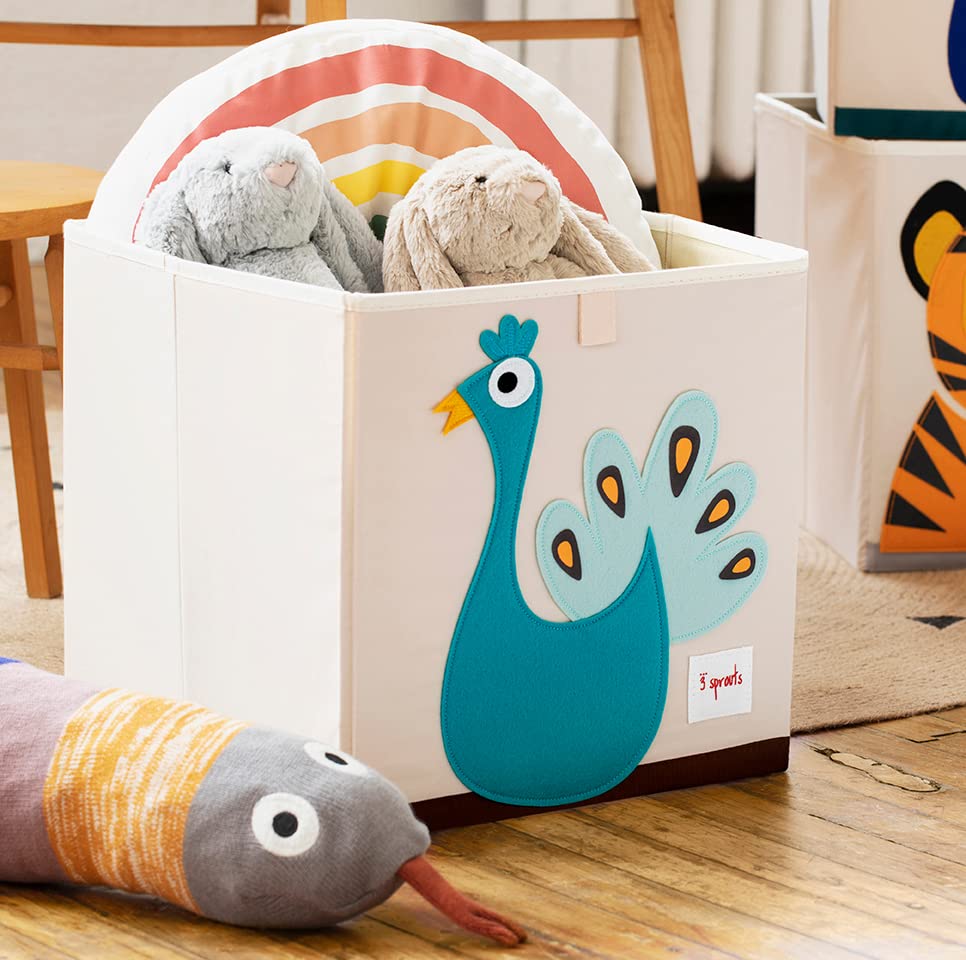 3 Sprouts toy storage cube in nursery setup