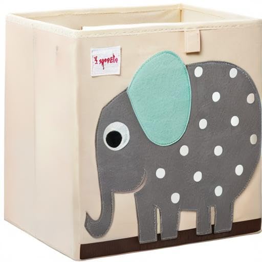 3 Sprouts elephant-themed bin brightens nurseries while keeping spaces tidy.