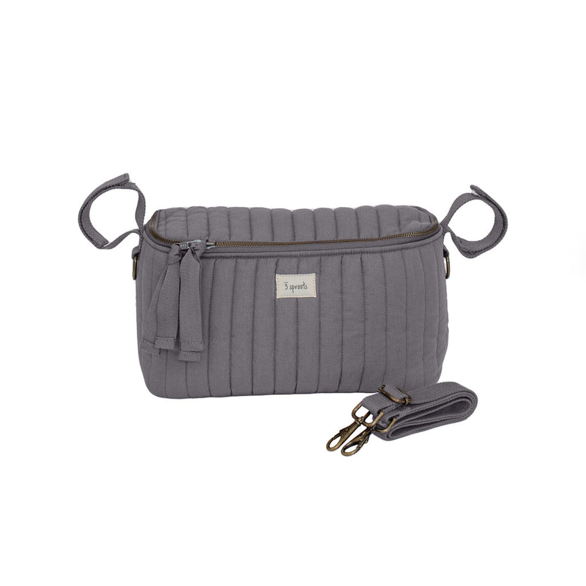 3 Sprouts universal quilted stroller organizer with cup holder keeps essentials within reach
