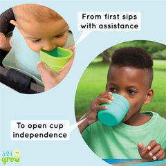 321 Grow Drink with Me Cup Set Watermelon soft silicone gentle on mouths