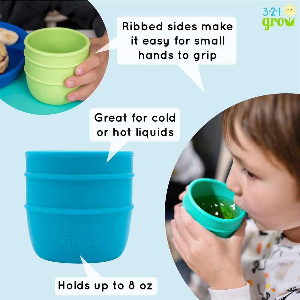 321 Grow Drink with Me Cup Set Watermelon two 8oz cups for training
