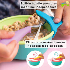 321 Grow silicone easy scoop with built-in handle for steady guiding.