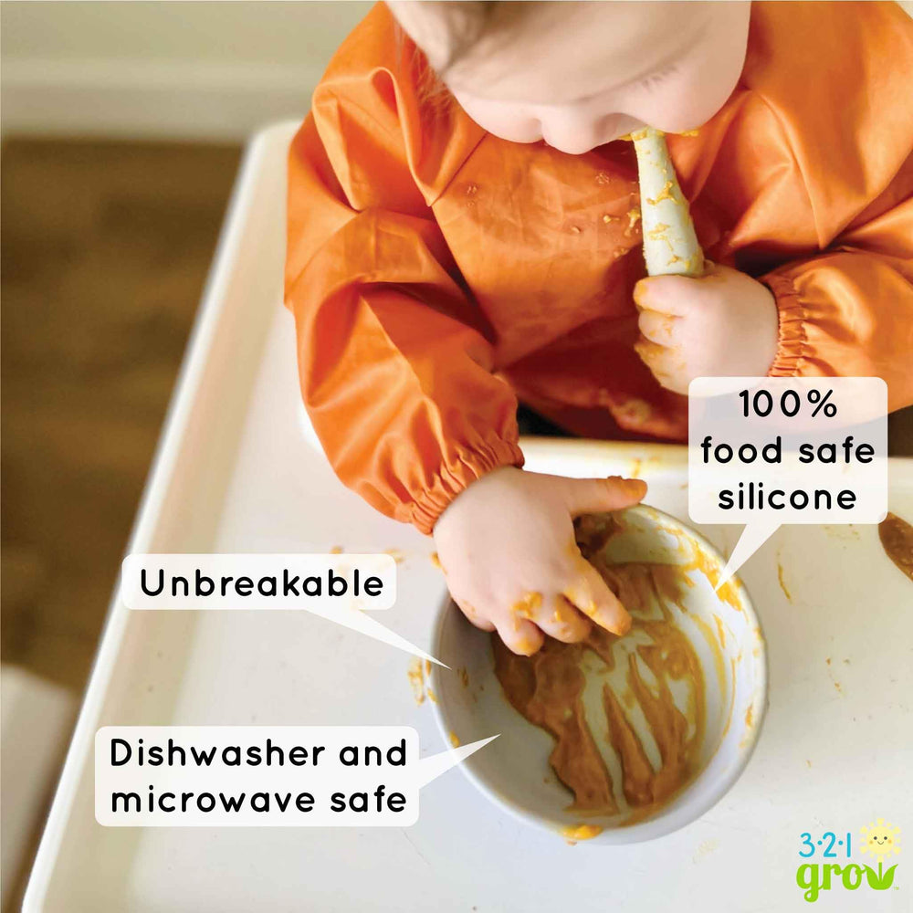 321 Grow silicone easy scoop mom-designed and SLP-approved for inclusive mealtimes.