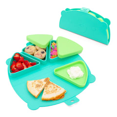 321 Grow silicone on-the-go snack mat foldable showing compact travel form