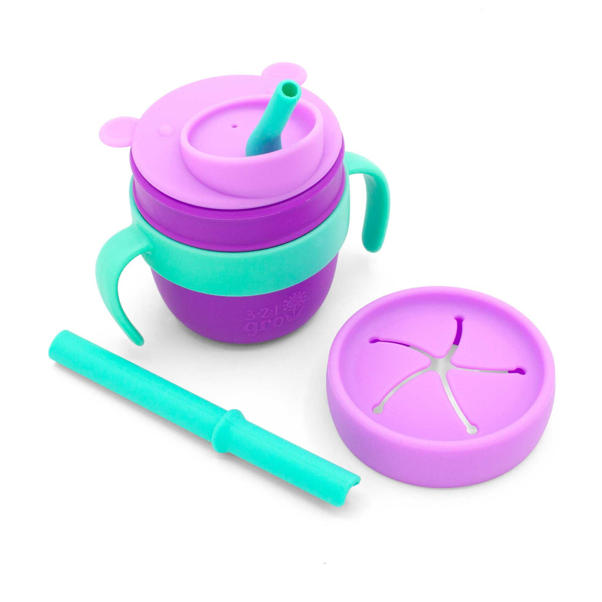 321 Grow Easy Learn cup with handle aids grip for toddlers learning to sip
