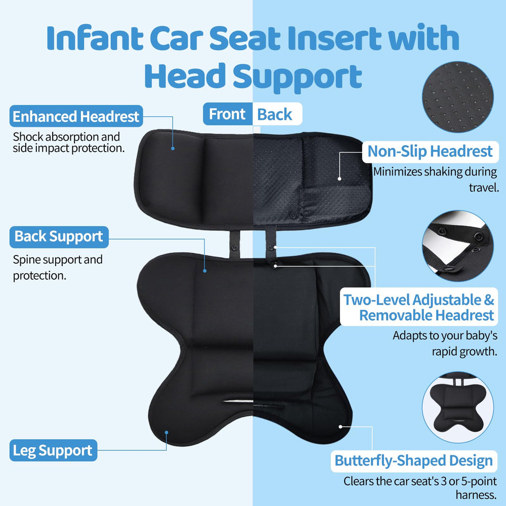 3R TABLET adjustable headrest offers two heights for a growing baby